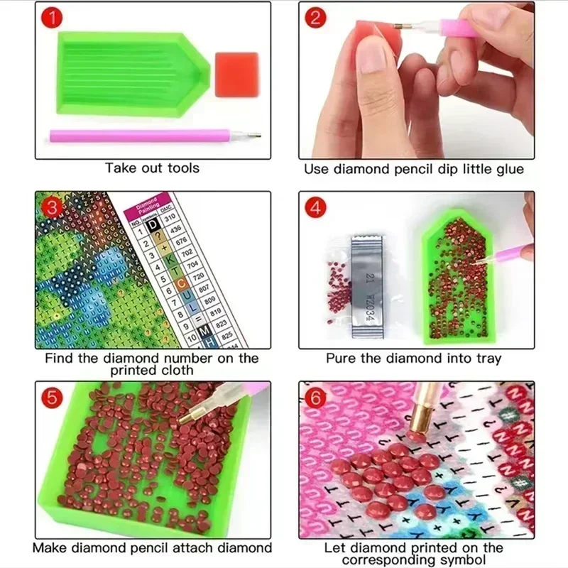 Cartoon Animal Diamond Painting Kit Pok é mon Sticker Diamond Embroidery Geng Gui Handmade DIY Mosaic Home Decoration Gift