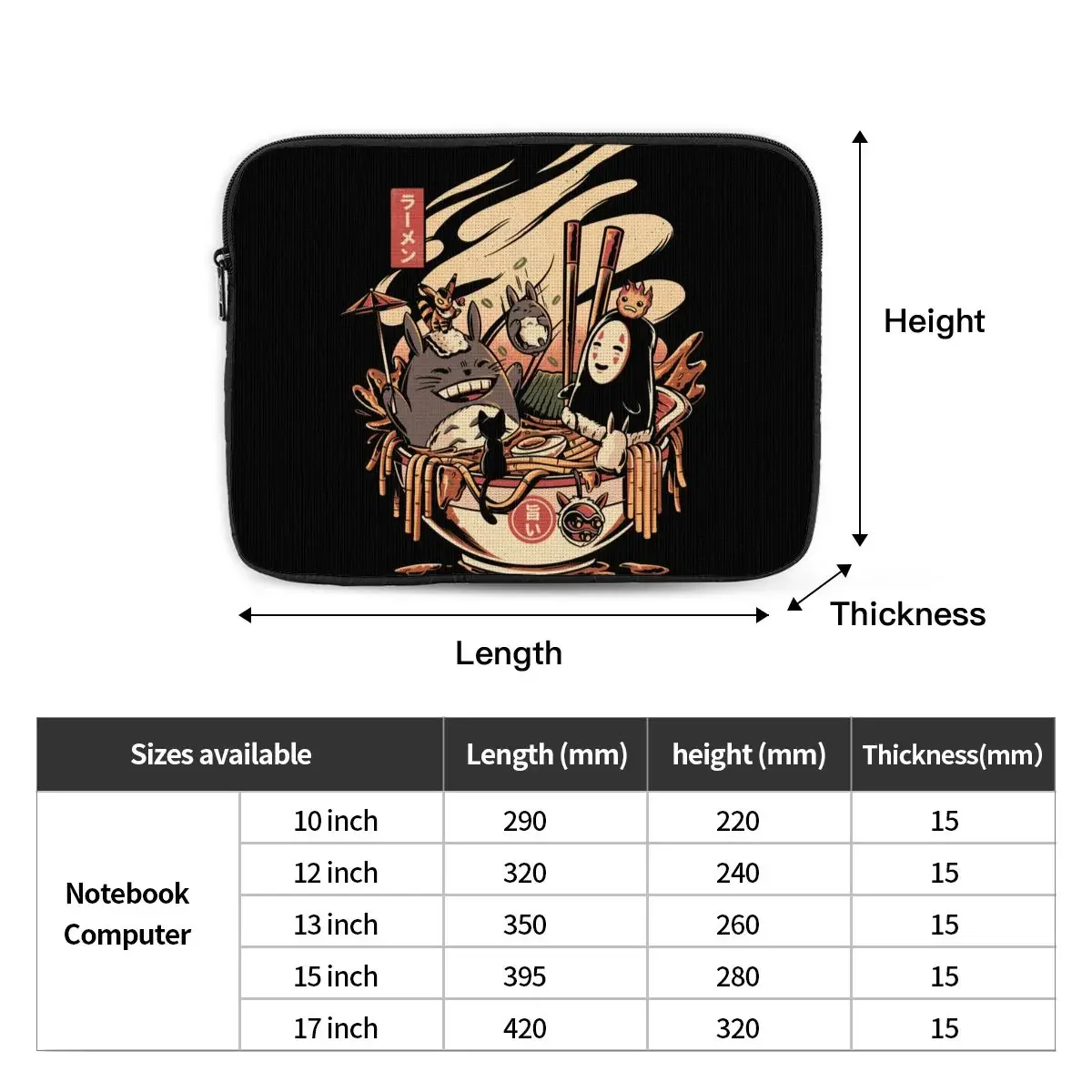 Shockproof Case 12 13 15 17 Inch Ramen Pool Party Laptop Bag Sleeve Notebook Bag Case