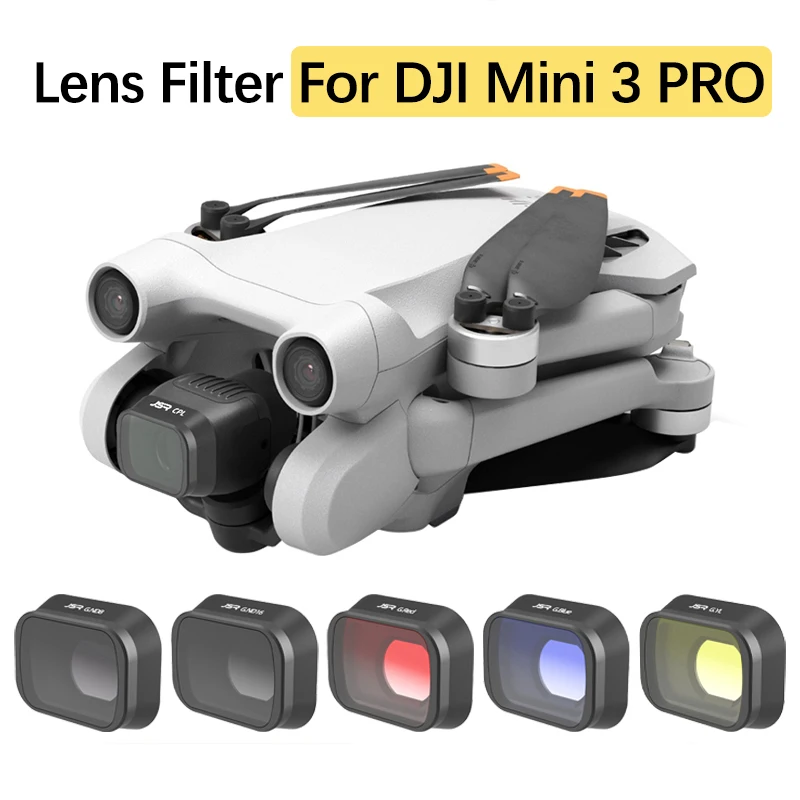DJI Mini 3 PRO Drone طقم فلتر عدسة الكاميرا Gimbal ، تعتيم متدرج ، ملحقات رمادي أحمر أزرق وأصفر ، GND 8 16