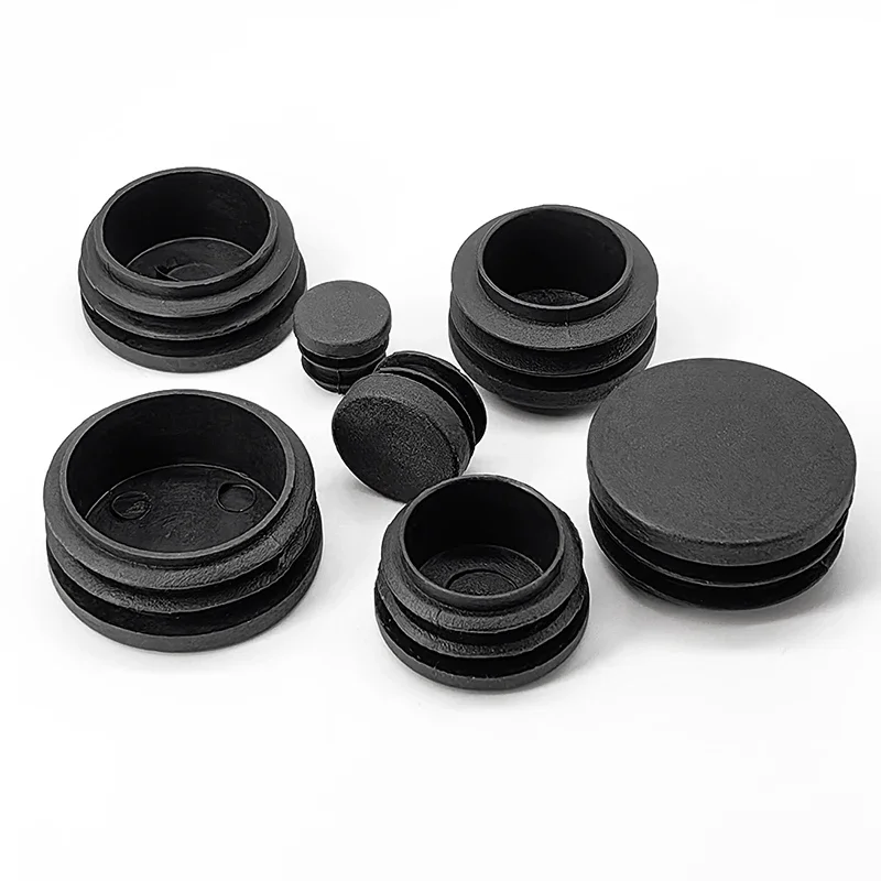 Round Pipe Plug12-100Black Plastic Blanking Caps Insert End Cap Hole Plug Chair Table Feet Cap Tube Pipe Chair Non-Slip Foot Pad image 5