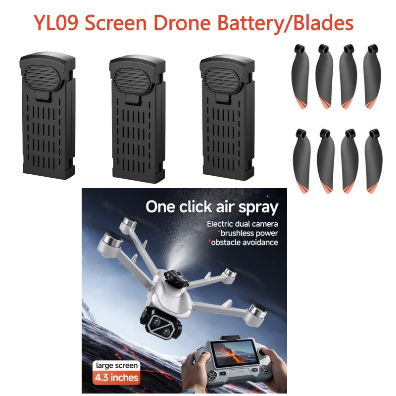 3.7V 1200mah Battery For YL09 Drone Battery /Propeller YL09 Screen Drone Battery Blades YL09 Screen RC Dron Battery YL09 Dron