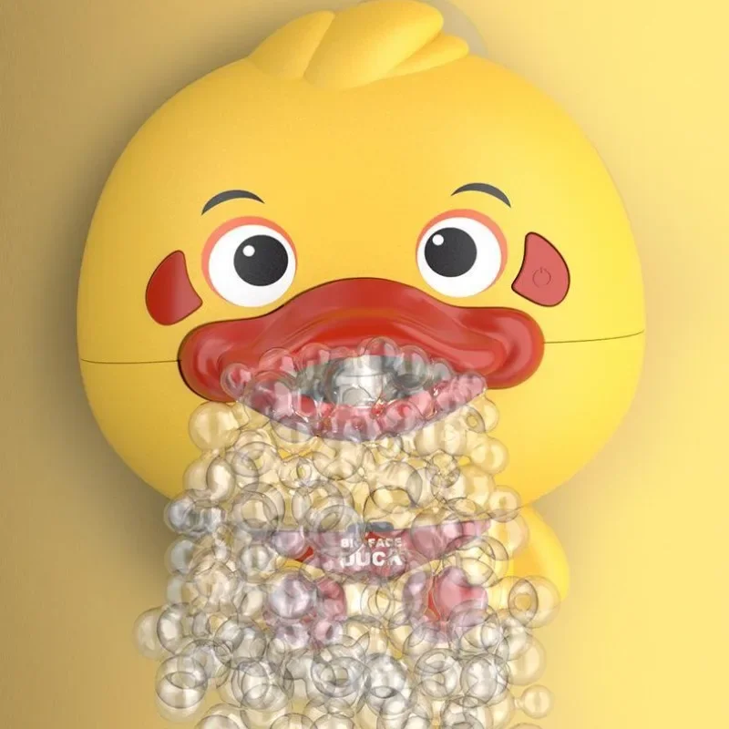 

Children's Bath Toy Cartoon Bubble Electric Duck Soothing Mood Bathroom Music Shower Toy Family Interactive Birthday Gift
