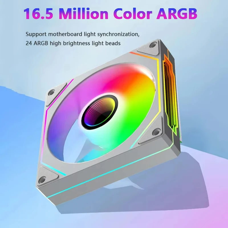 Power Train PRISM 4 PRO 120mm 5V ARGB Case Fan Infinity Mirror Design 4Pin PWM 12CM Quiet Cooling Fan Chassis Reverse Fan