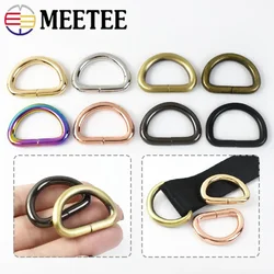 10/20/50Pcs Meetee 25mm Metal O Dee D Ring Buckles Webbing Clasp DIY Bags Purse Strap Belt Dog Collar Chain Hardware Accessories