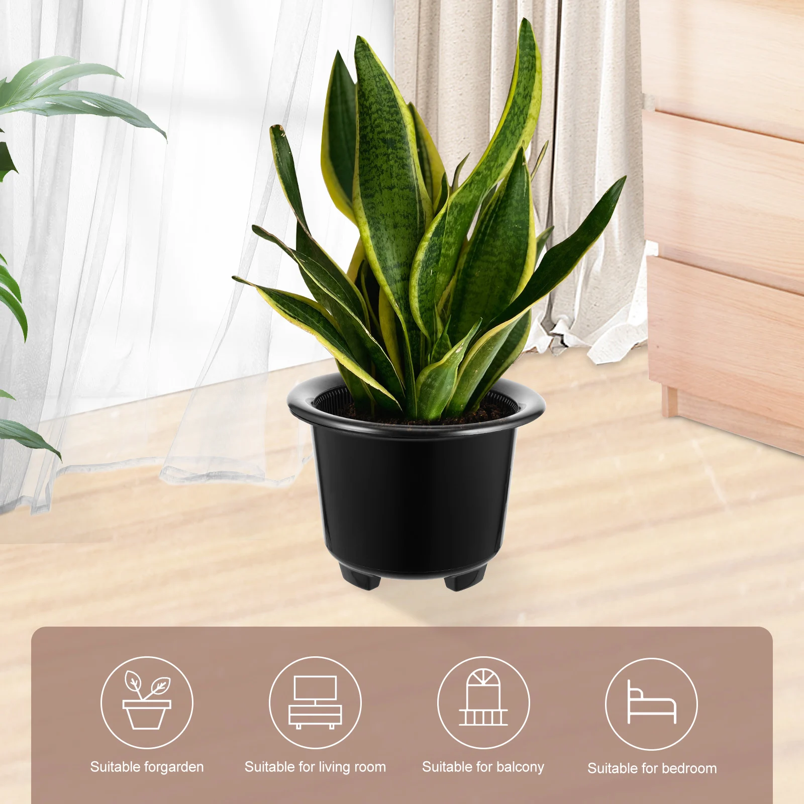 

1 set Plastic Double Layer Flower Pots Orchid Planting Container Gardening Accessories Flower Plant Pot Garden Supply Nursery