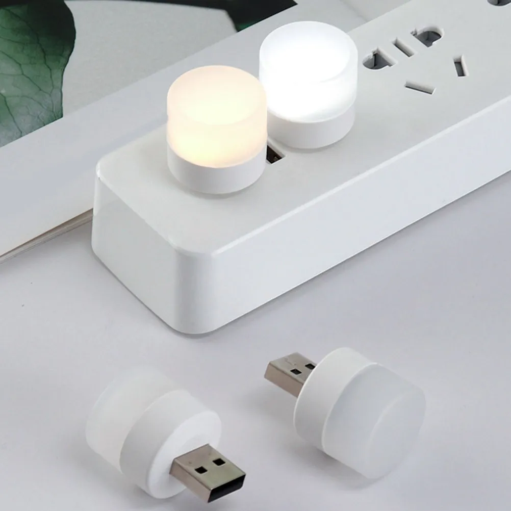 USB Night Light 10Pcs Mini Warm Ambient Lamps for Car Interior Home Office Desk Decor Portable Lighting