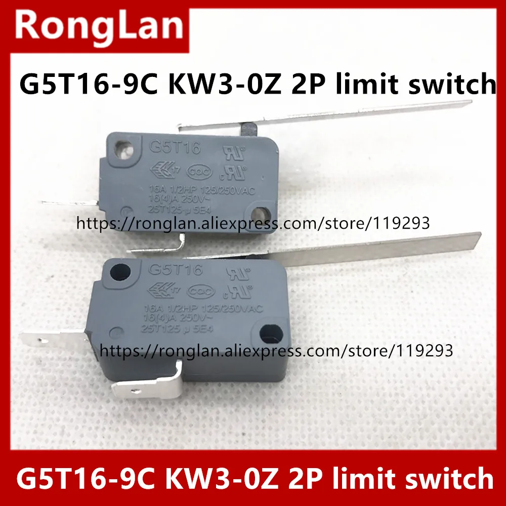 G5T16-9C KW3-OZ-2 Authentic KW3-0Z Grampian silver contact micro switch handle limit switch 6A250V switch 2PIN 52mm shaft--50p