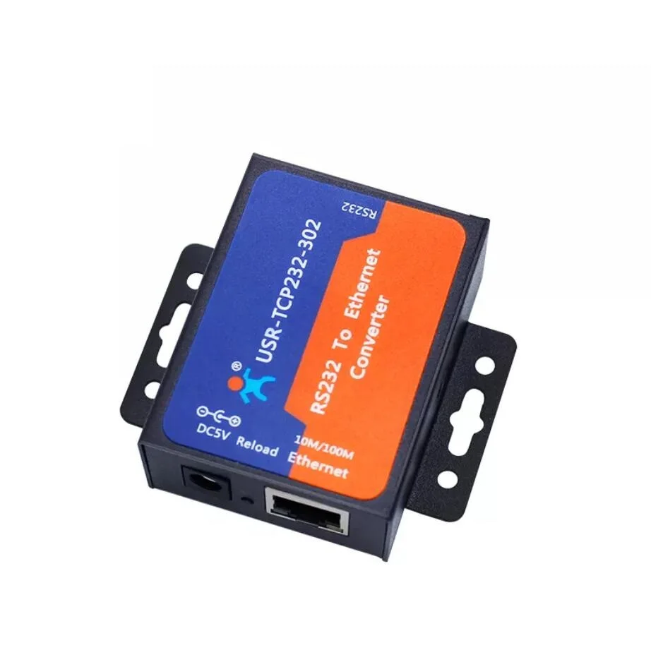 USR-TCP232-302 1-Port Low Cost Serial RS232 to Ethernet Converters Tiny Size Serial RS 232 to TCP IP Server Converter Module