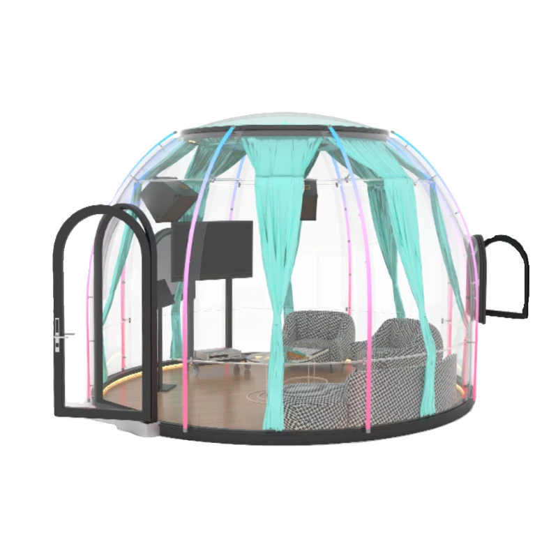 `Y PC Starry Sky House Homestay Restaurant Outdoor Sunshine Glass Room Fully Transparent Bubble House Spherical Tent