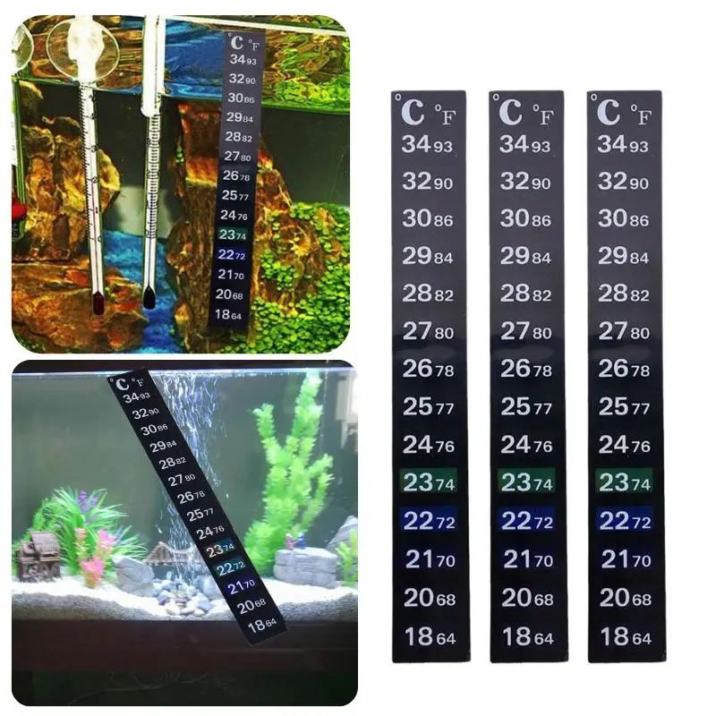 Autocollants de mesure de température numériques pour aquarium, 1/5/10/30 pièces, double échelle C/F, outils de mesure de température