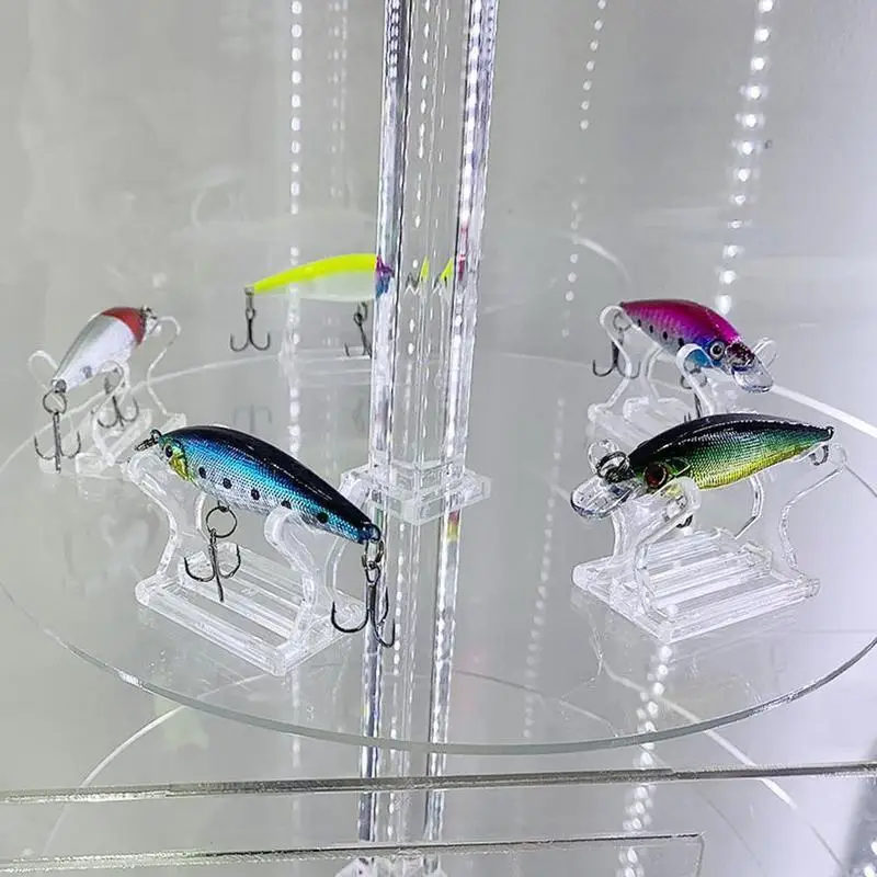 Soporte de exhibición de señuelo de pesca para tienda, cebo acrílico, Wobblers de natación profunda, estante de exhibición