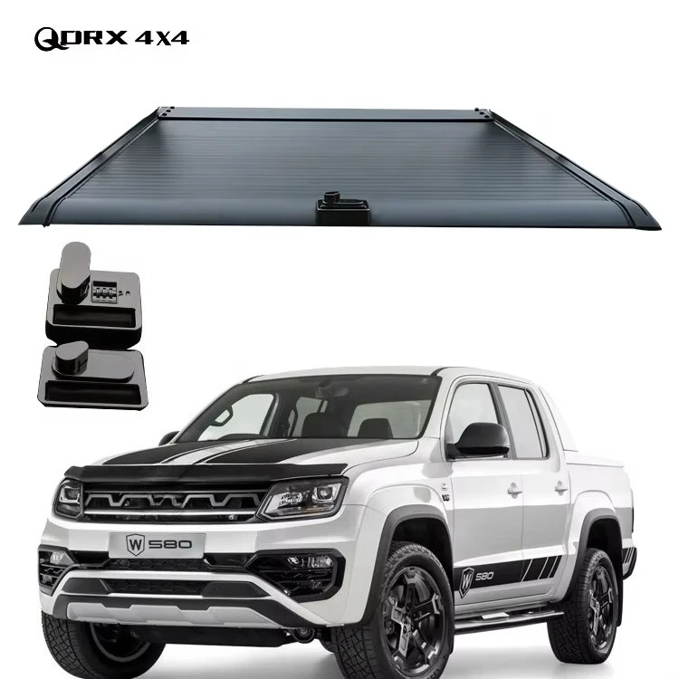 

QDRX Aluminum Tonneau Cover Retractable Roller Lid Pickup Manual Bed Cover for VW Amarok