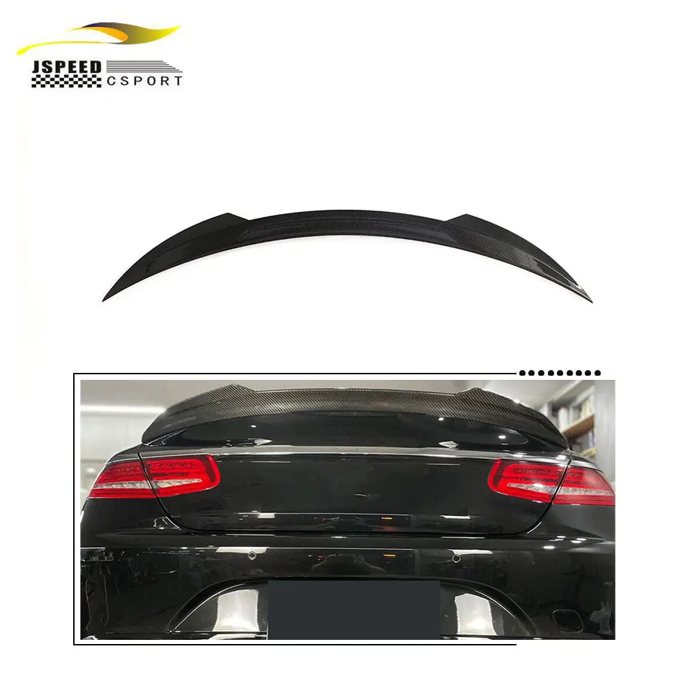 

Suitable for Carbon rear trunk spoiler wings of Mercedes-Benz S-Class W217 C217 2 doors 2015-2020