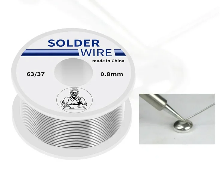 1/2/5pcs Solder Wire 0.8/1.0mm 50g/100g 63/37 Welding Wire 2% Flux Low Melting Point For Electric Soldering Iron