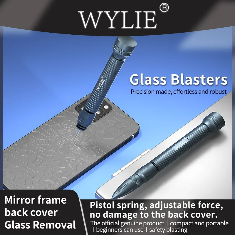 WYLIE Glass Breaker Blasting Pen For Mobile Phone Back Rear Housing Cover Replacement Glass Removal Repair Tools