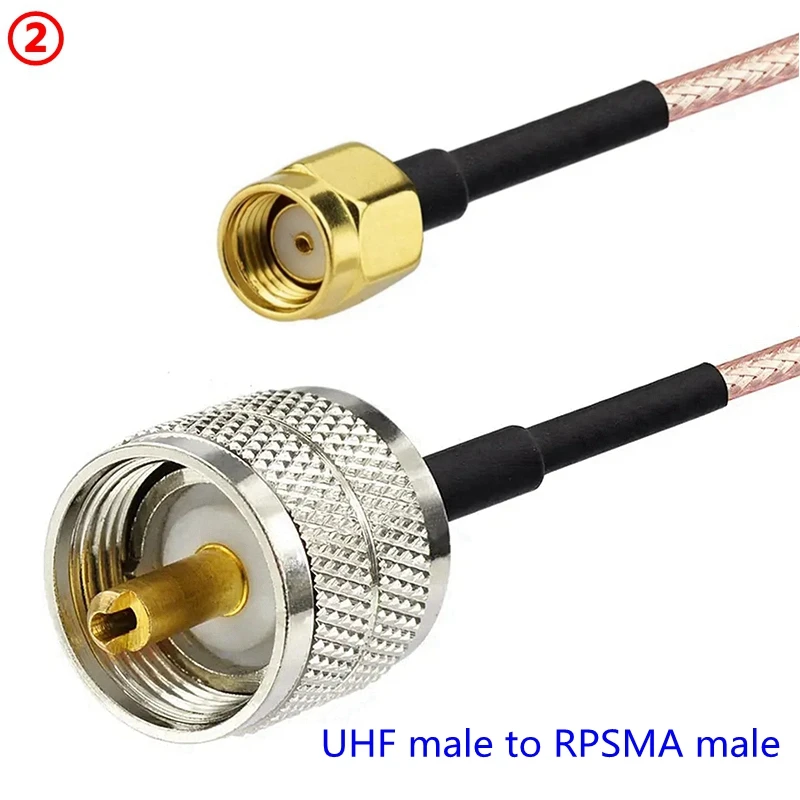RG316 Kabel koncentryczny UHF PL259 SO239 do SMA męski żeński prawy złącze Anlge UHF do SMA zaciskanie kabla Niskie straty Szybka dostawa RF — zdjęcie 4