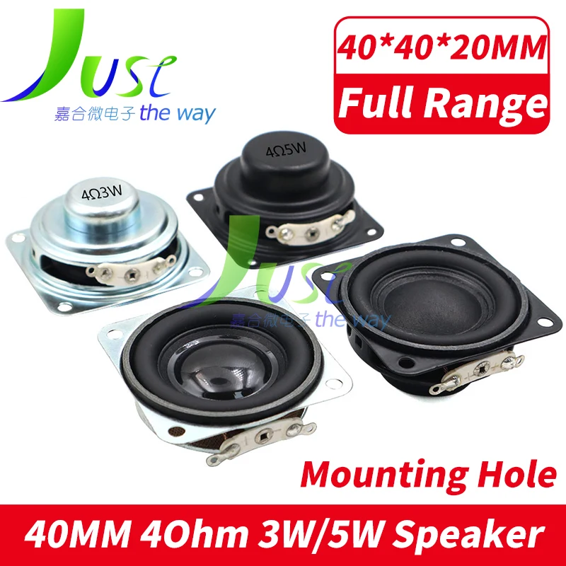 4PCS 1.5 Inch 4040 Internal Magnetic Speaker 4 Ohm 3W 5W Bass Multimedia 40MM 4Ohm 3 5 Watt Small Loudspeaker With Fixing Hole