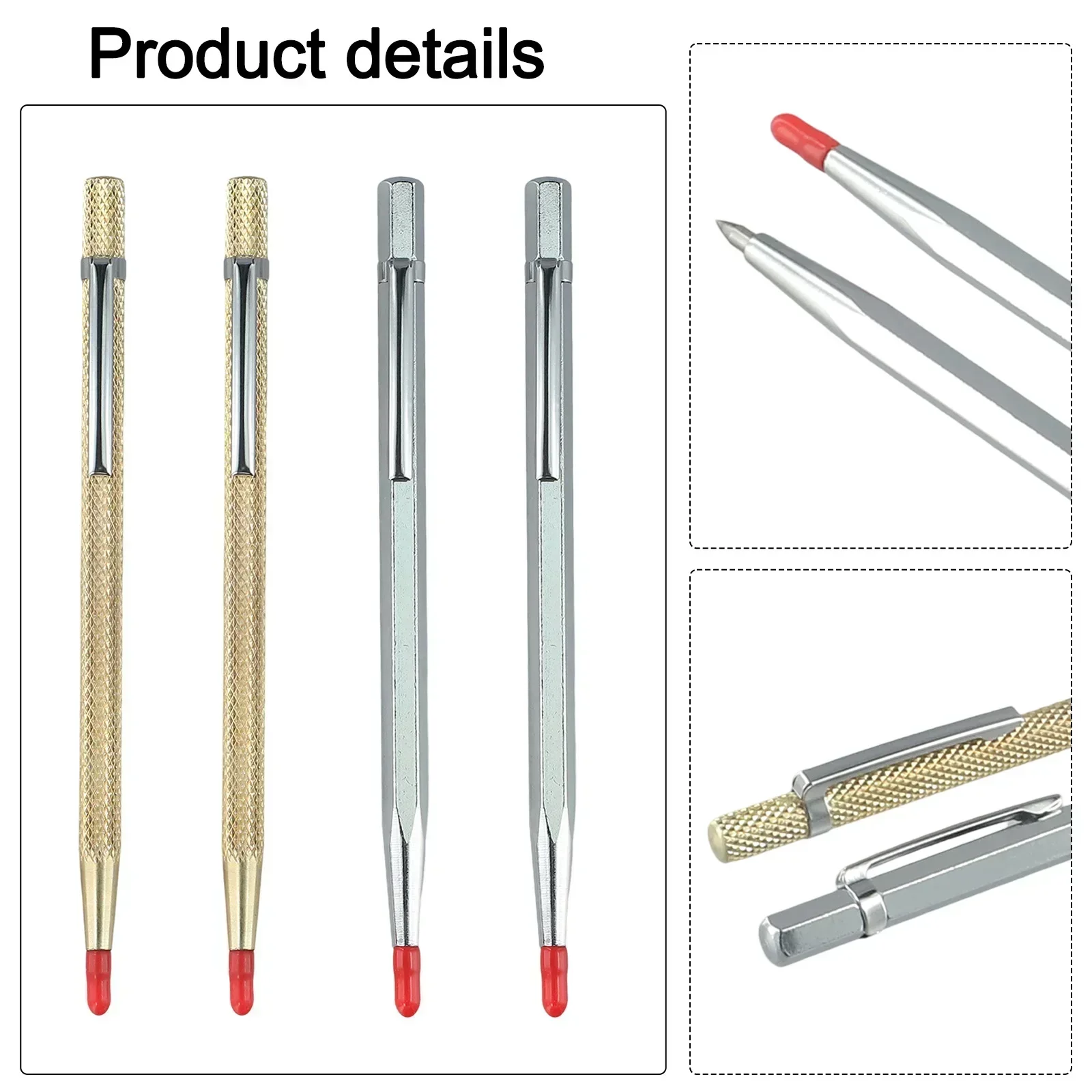 4pcs Metal Tile Cutting Pen Carbide Tip Scriber Pen Marking Engraving Pen For Ceramic Wood Carving Lettering Pen Hand Tools