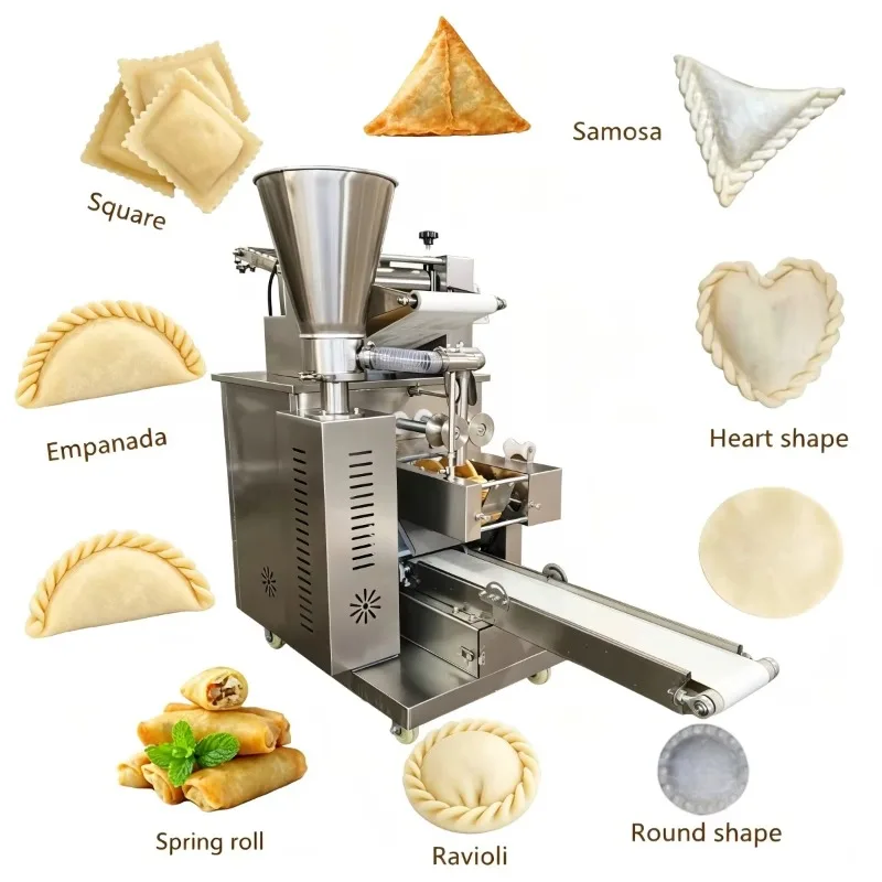 Commercial Stainless Meat Pie 7mm Samosa Small Meat Empanada Machine/dumpling And Spring Roll Folding Machine