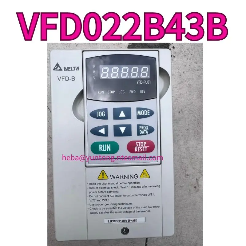 

Used frequency converter VFD022B43B 380V 2.2KW