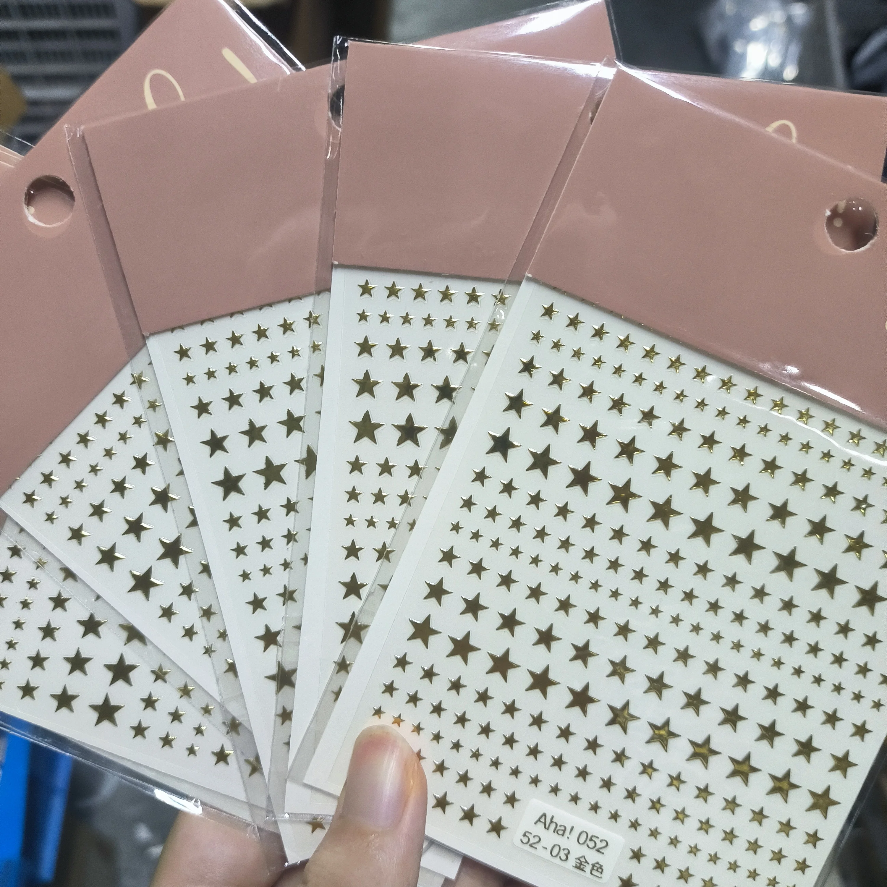 1 pz 3D Y2K Stelle Nere Nail Art Sticker Pentagramma Autoadesiva Unghie Slider Donne di Lusso Starlight Manicure Decorazione Decalcomanie