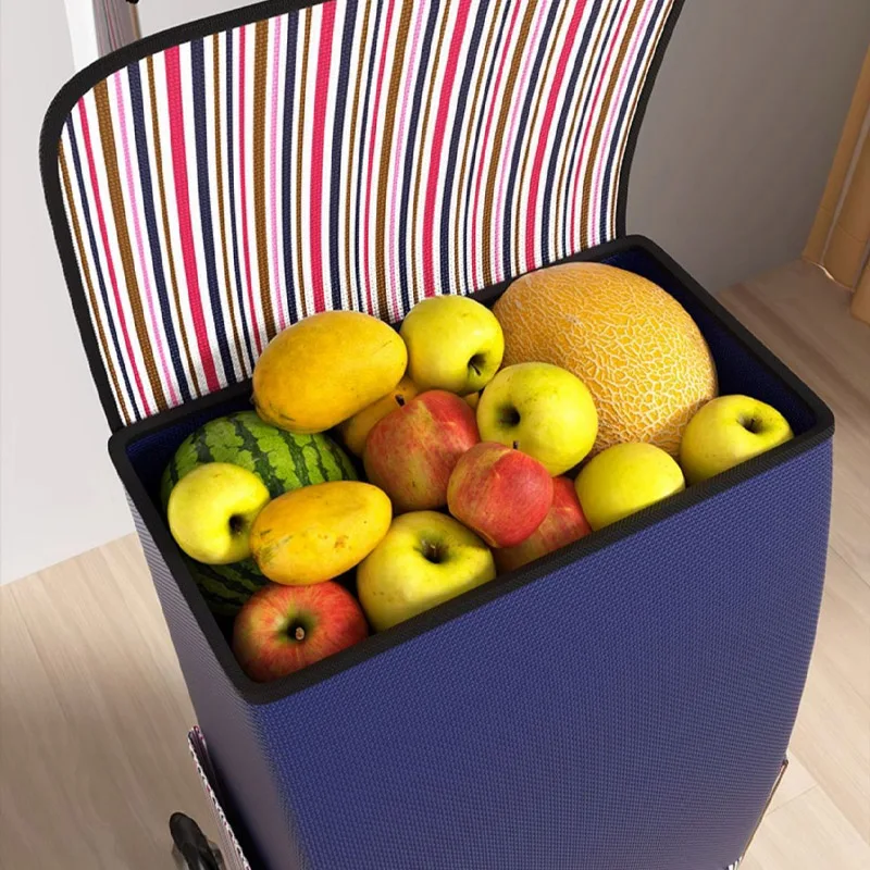 Carro de mano plegable con rueda de escalada, supermercado portátil para el hogar, comprar carrito de compras de comestibles para personas mayores, carrito de mano pequeño