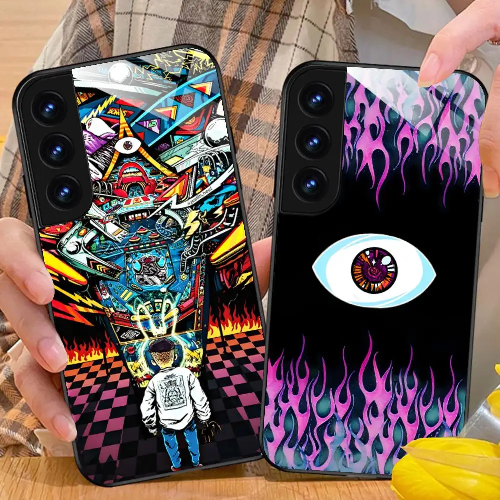 

Стеклянный чехол для мобильного телефона Bad Bunny x100pre для Samsung Galaxy S26 S25 S24 S23 S22 S21 S20 Note20 Plus FE Ultra, красочный чехол