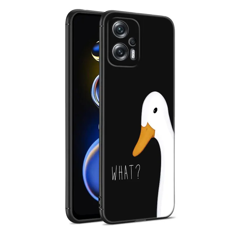 Goose Duck Funny Game Phone Case For Xiaomi POCO X3 X4 NFC F5 M2 M3 M4 M6 X5 Pro F3 F4 GT 5G C31 C55 M5S Black Silicone Cover