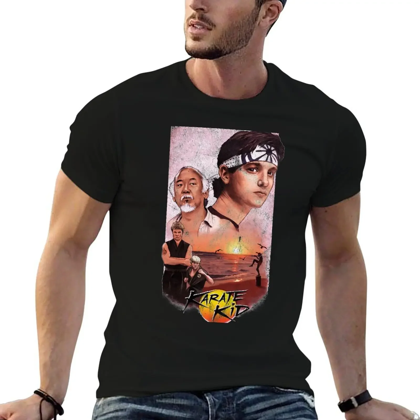 

Karate kid design T-Shirt luxury clothing labubu plus size tops hippie clothes Luxury man mens graphic t-shirts pack