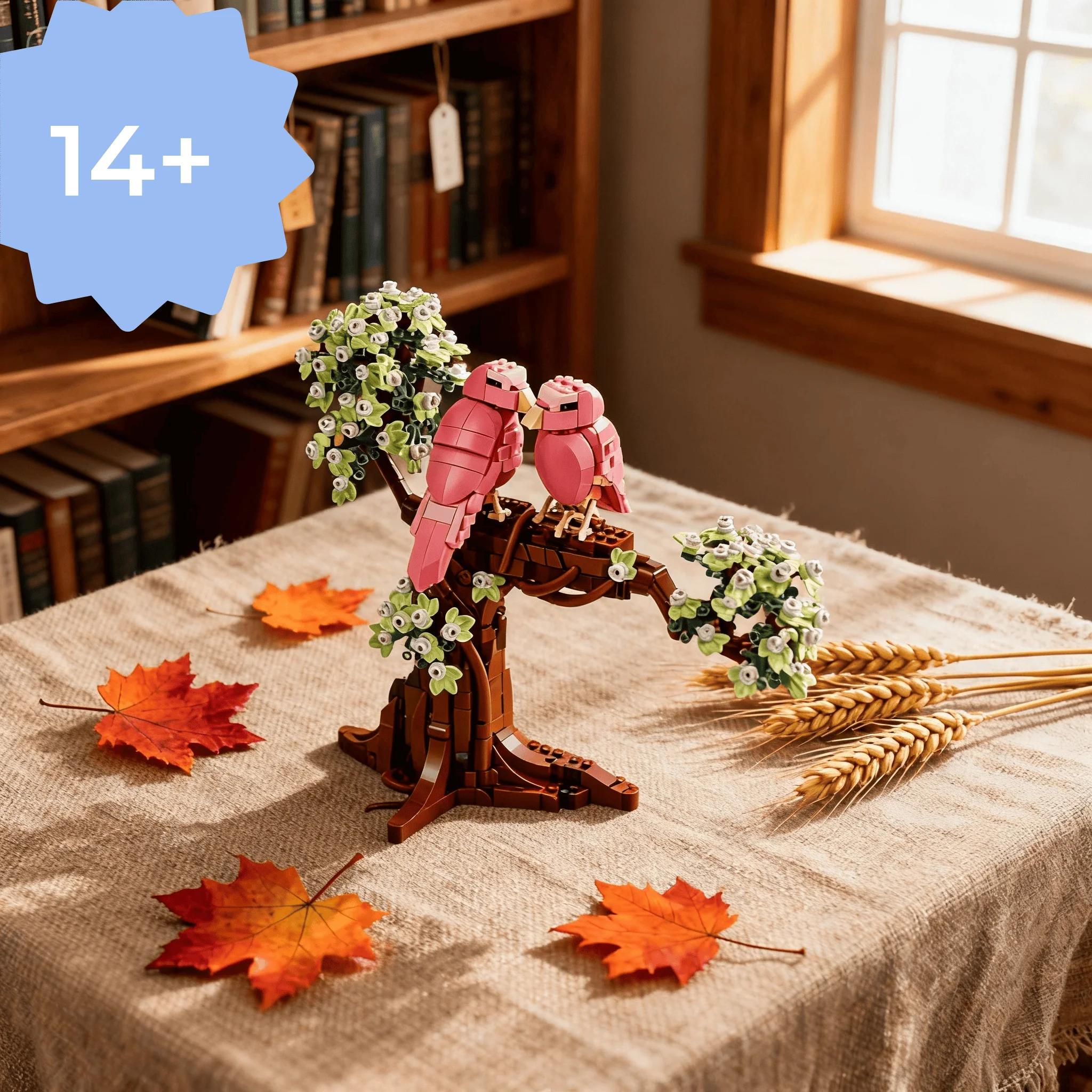 

2026 new MOC750 pieces of love bird animal model building blocks Diy creative furniture and decoration assembly toys adult gifts