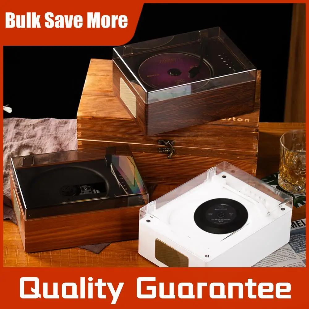 

Retro CD Player Rechargeable Support CD BT USB 3.5mm AUX Portable CD Player Bluetooth-Compatible 5.0 Wireless Speaker Home Decor