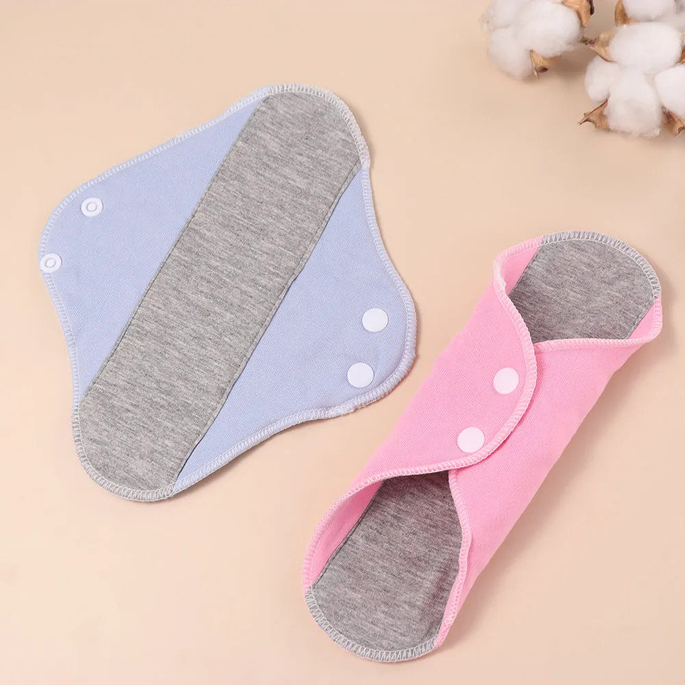 6Pcs Diaper Washable Menstrual Cloth Pads Graphene 23CM Sanitary Napkin Large Capacity Soft Panty Liner Adult Elderly