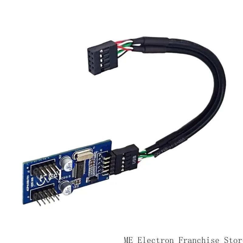 T5EA USB 2.0 9pin y Splitter 9pin USB Header Male 1 to 2 Extension for PC