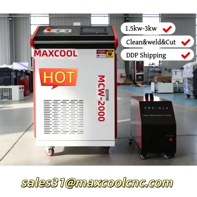 Dual Wire Feeding Laser Welder for Metal Soldering 3kw Water Cooled CW Laser Rust Stripping Cleaning Machine 3-in-1 Tools Price
