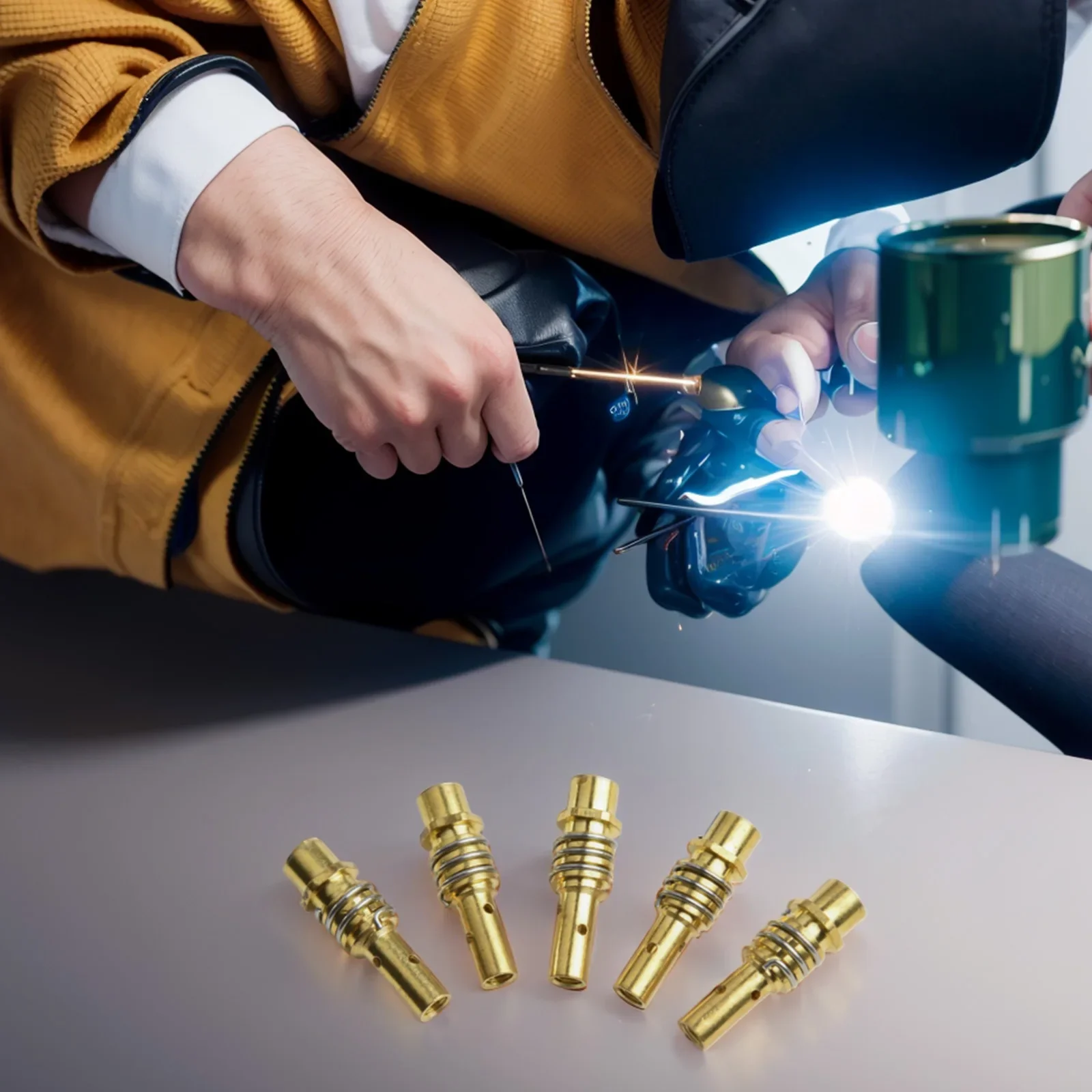 10/5/2pcs 15AK MIG Torch Welding Consumables Torch Gas Nozzle Tips Holder For MIG Welding Machine Accessory In Stock