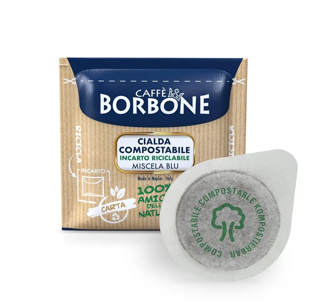 Gaufre compostable Coffee Borbone, Blu Blend-150 dosettes-système ESE