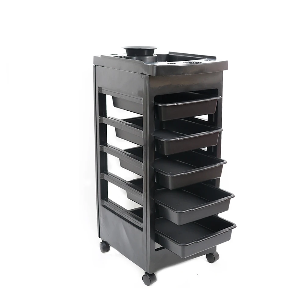 Professional Barbershop Salon Cart Trolley Large Capacity Hairdressing Trolley With Magnetism Splint Curling Iron Storage Shelf