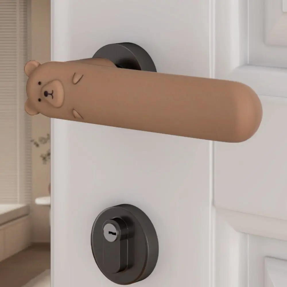 

Cute Silicone Door Knob Cover Anti Collision Anti-static Door Handle Glove Cartoon Durable Doorknob Cover Wall Protectors