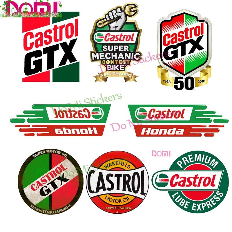 

High Quality Car Styling Creative Car Sticker Waterproof PVC Castrol Huile Racing Autocollants Auto Moto JDM ATV KK Vinyl Decal