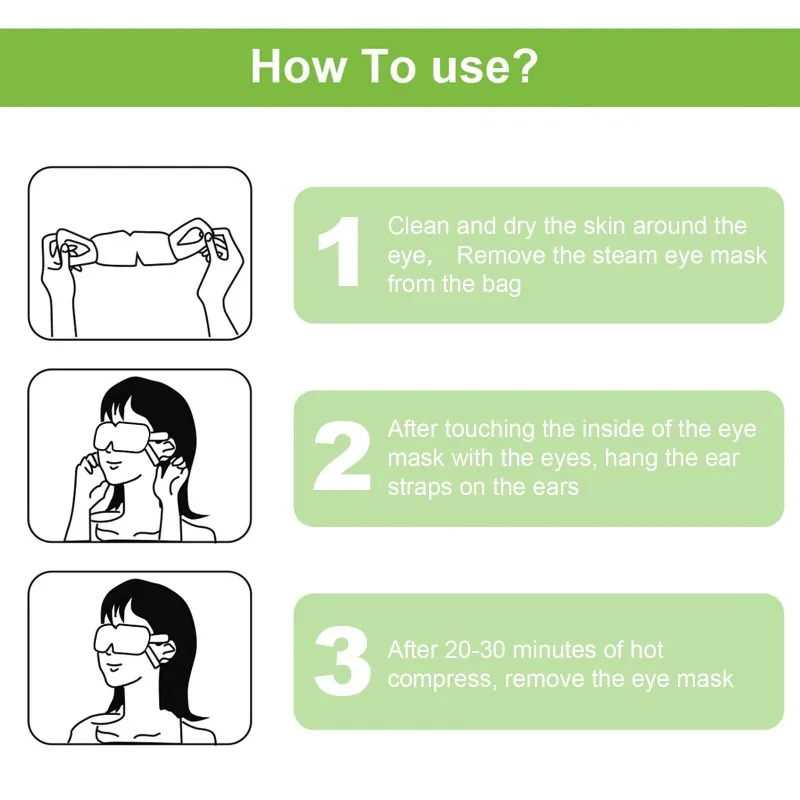 Mascarilla Facial para aliviar la fatiga a vapor a base de hierbas, mascarilla protectora para ojos con compresa caliente, alivia la fatiga ocular, molestias, mascarilla de esencia