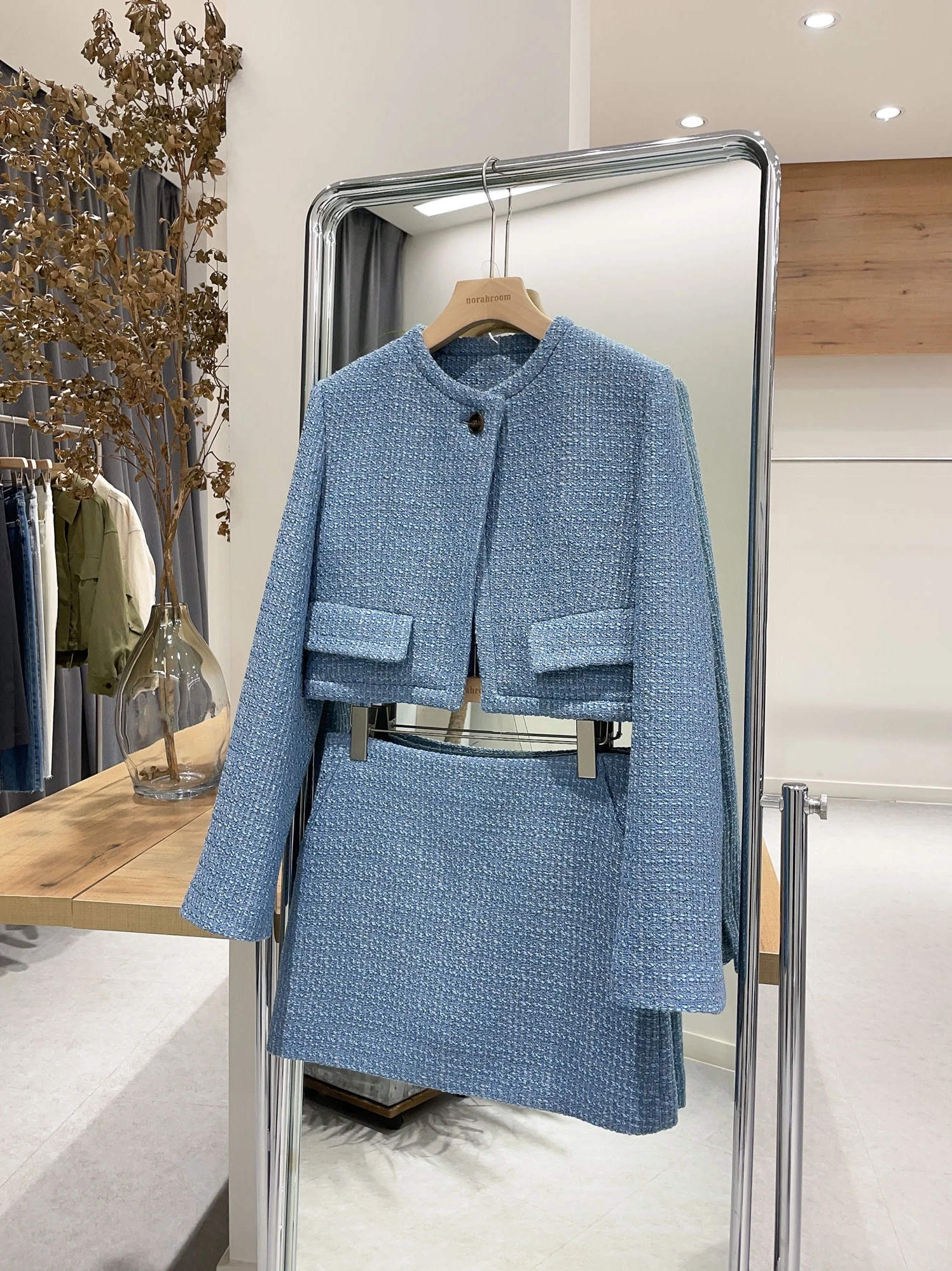 

Nok Xiaola Authentic Spring 2025 New Arrival VP Fraant Wind Set Jaet Straight Cut Commute Sle Long Sve Butt...