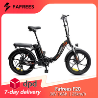 Fafrees F20 Folding Electric Bicycle 250W, 36V 16Ah Lithium Battery, 20 inch MTB Mountain Bike Outdoor Fat Ebike for Adult