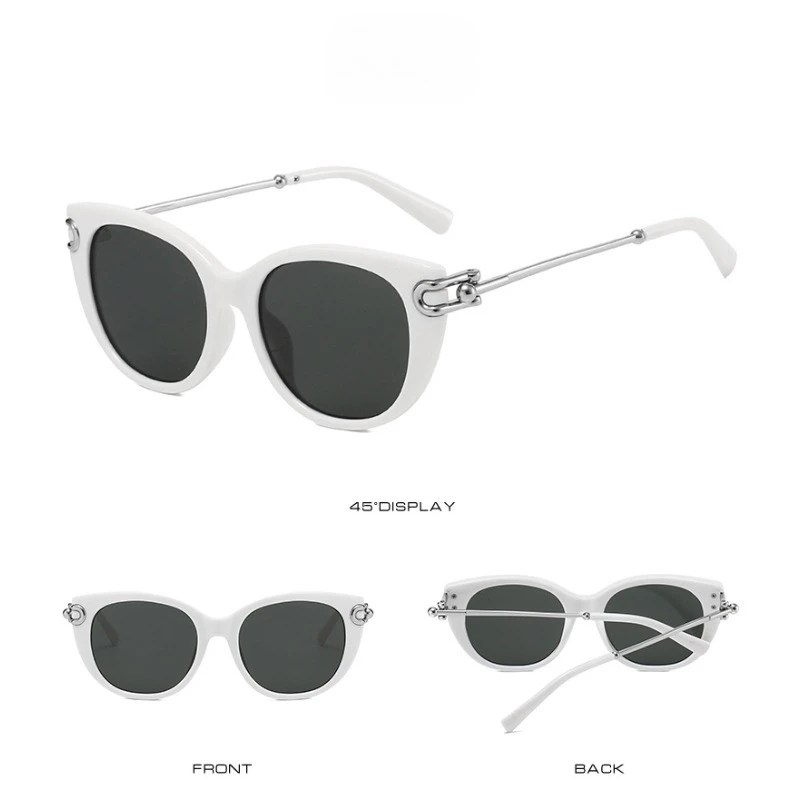 نظارات شمسية عصرية للحماية من الأشعة فوق البنفسجية 400 على شكل عين القطة الكبيرة للنساء والرجال، نظارات شمسية مريحة للاستخدام الخارجي من البولي كربونات #3