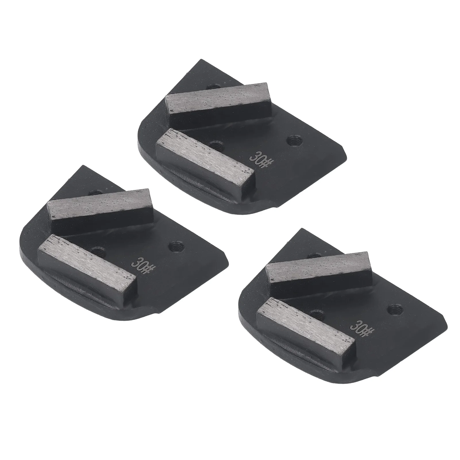 연마 블록 3개입 30 그릿 연마 슈즈 2개 이빨 연마 슈즈 블록 도구 콘크리트 페인트 바닥용