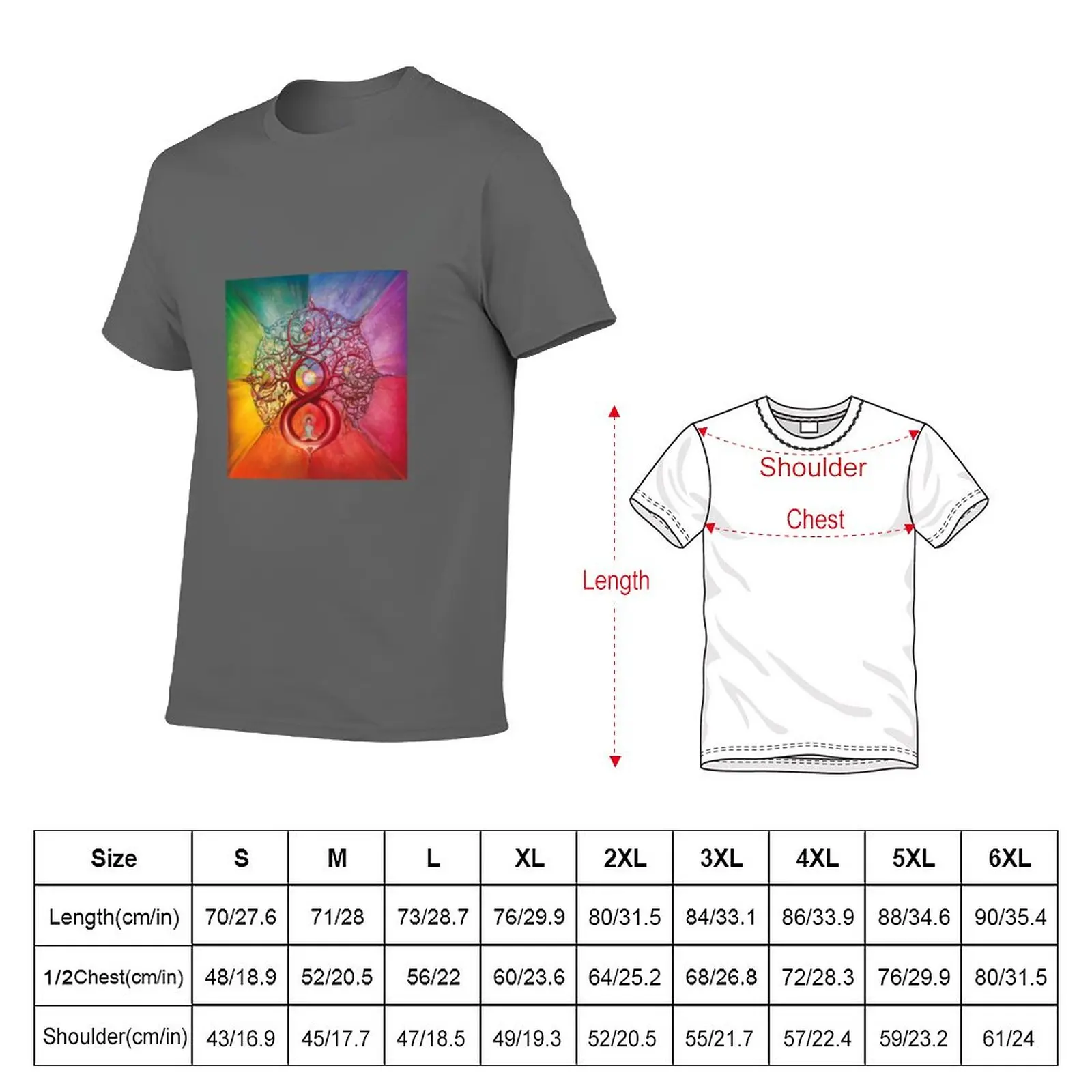 New Heart of Infinity - Mandala of Wealth and Balance T-Shirt Tee shirt custom t shirts custom t shirt men graphic t shirts