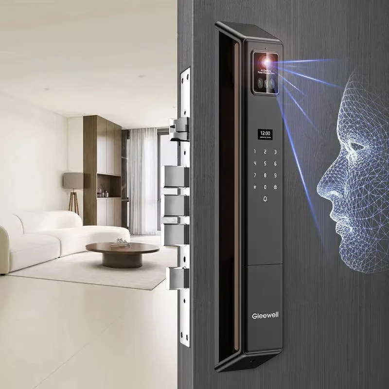 

3D High Definition Face Recognition Smart Door Lock Aluminum Alloy Biometric Fingerprint Recognition Electricity Smart Lock