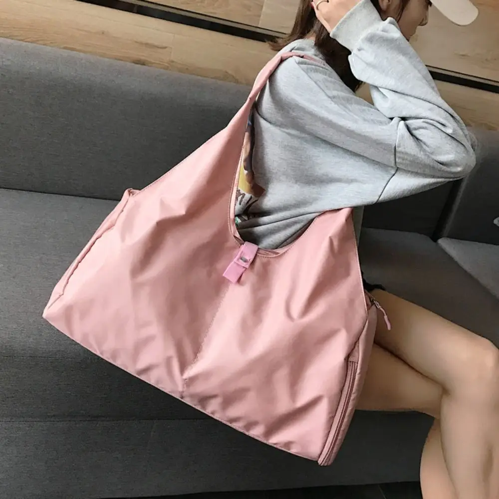 

Sweet Underarm Bag Yoga Mat Bag Korean Style Solid Color Sports Shoulder Bag Luggage Bag Large Capacity Gym Fitness Bag Swimming