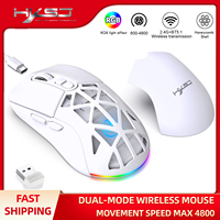 T26 Dual Mode Gaming Mouse, 2.4G+BT5.1 Wireless Mouse Gaming for Laptop 4800 Adjustable ,  Ergonomic Optical Computer Gamer