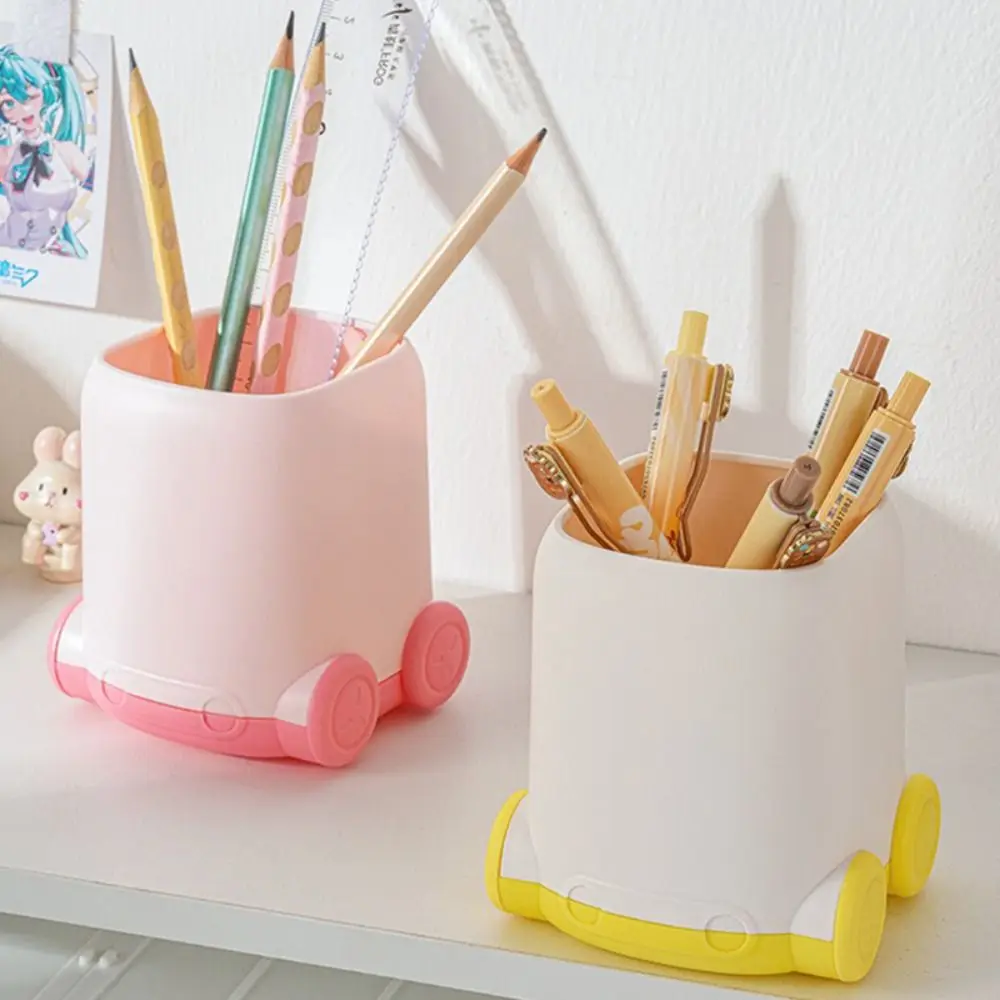 New Car Shape Pen Holder Multifunctional Large Capacity Pen Container Stationery Storage Bucket School Office