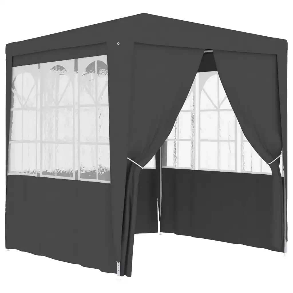 Reception tent and side walls 2x2 m anthricite 90g/m² garden supplies, canopy, outdoor supplies, awning, parasol, heat insulatio